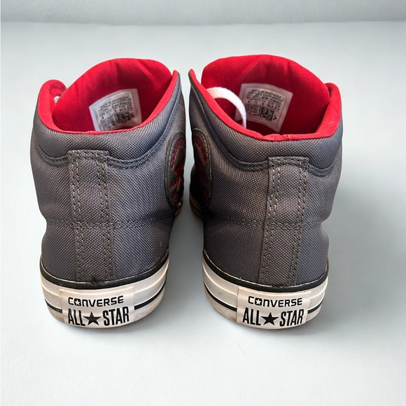 Converse Men's Sneakers in Gray with Red Highlights - Picture 5 of 5